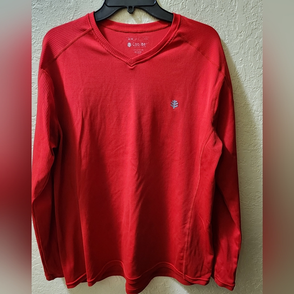 Coolibar Vibrant Red Long Sleeve SPF 50 Tee